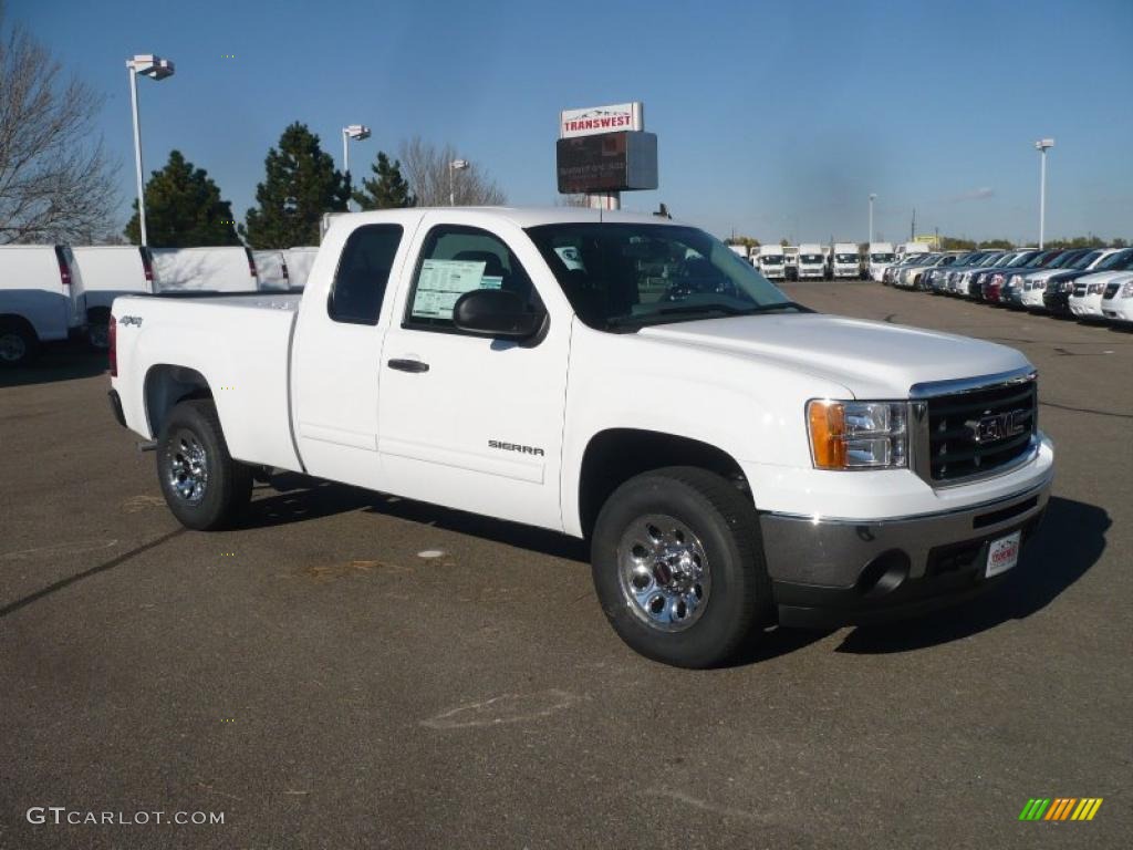 2011 Sierra 1500 SL Extended Cab 4x4 - Summit White / Dark Titanium photo #1