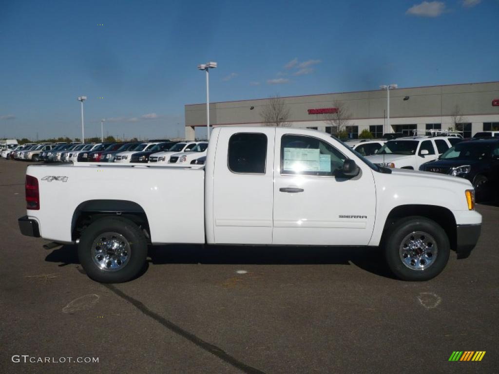 Summit White 2011 GMC Sierra 1500 SL Extended Cab 4x4 Exterior Photo #39210034