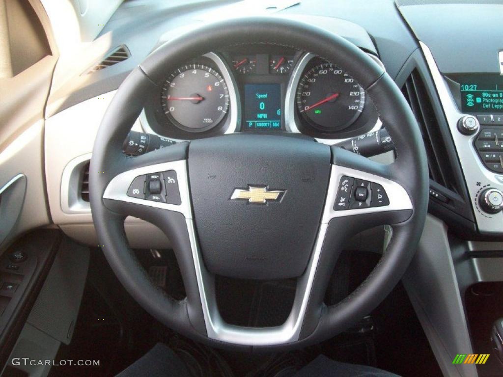 2011 Chevrolet Equinox LTZ AWD Light Titanium/Jet Black Steering Wheel Photo #39210562