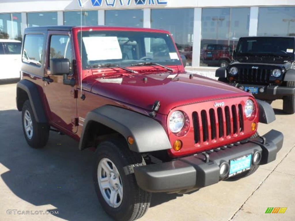 2011 Wrangler Sport 4x4 - Deep Cherry Red Crystal Pearl / Black photo #3