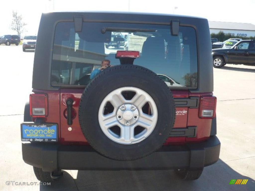 2011 Wrangler Sport 4x4 - Deep Cherry Red Crystal Pearl / Black photo #7