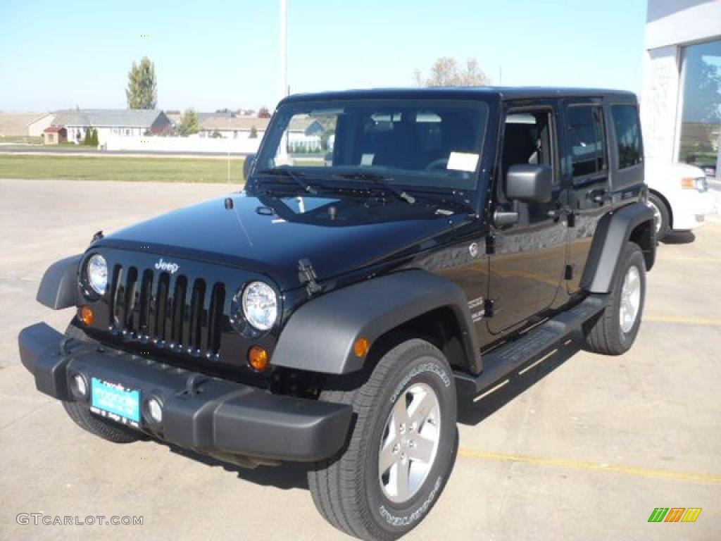 Black 2011 Jeep Wrangler Unlimited Sport 4x4 Exterior Photo #39210866