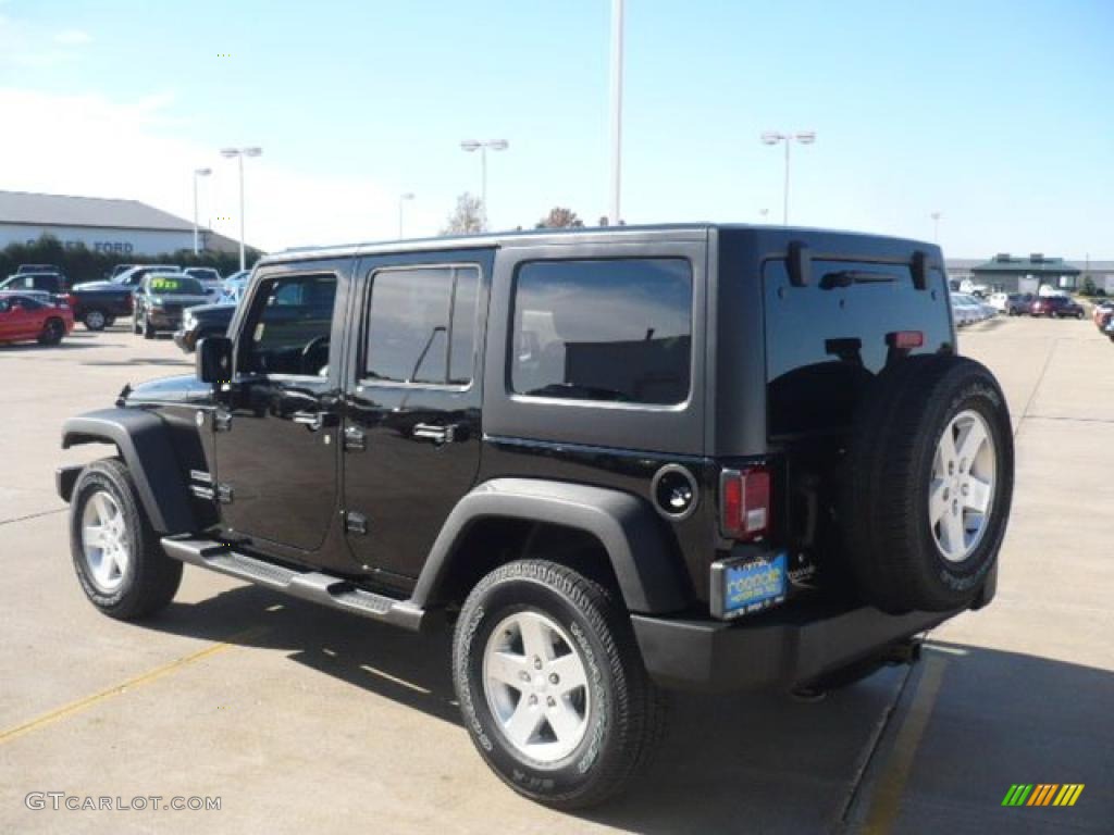 Black 2011 Jeep Wrangler Unlimited Sport 4x4 Exterior Photo #39210894