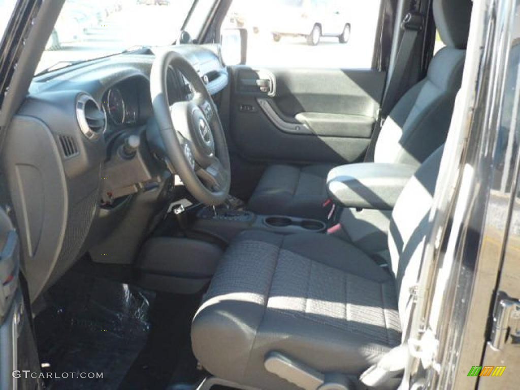 Black Interior 2011 Jeep Wrangler Unlimited Sport 4x4 Photo #39210954