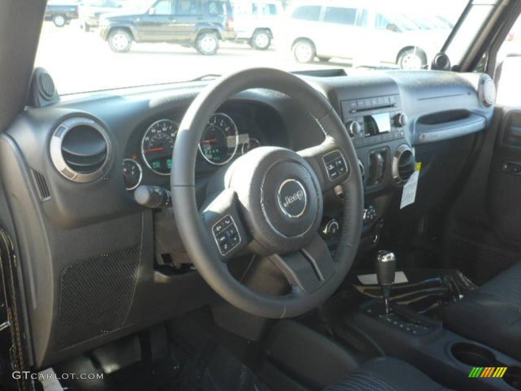 2011 Jeep Wrangler Unlimited Sport 4x4 Black Dashboard Photo #39210970