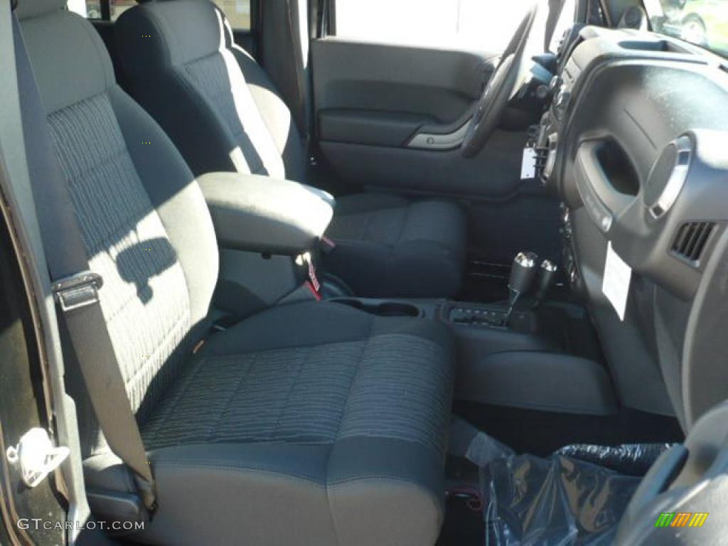 Black Interior 2011 Jeep Wrangler Unlimited Sport 4x4 Photo #39211058
