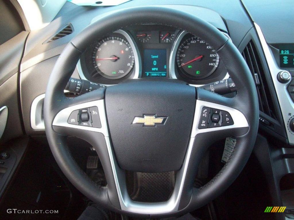 2011 Chevrolet Equinox LTZ AWD Light Titanium/Jet Black Steering Wheel Photo #39211110