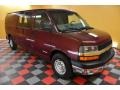 2004 Berry Red Metallic Chevrolet Express 3500 Extended Commercial Van  photo #1