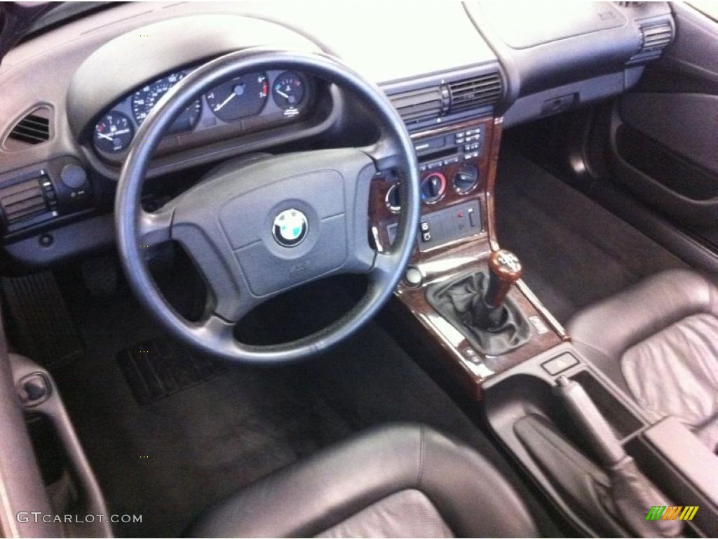 Black Interior 1997 BMW Z3 2.8 Roadster Photo #39212810