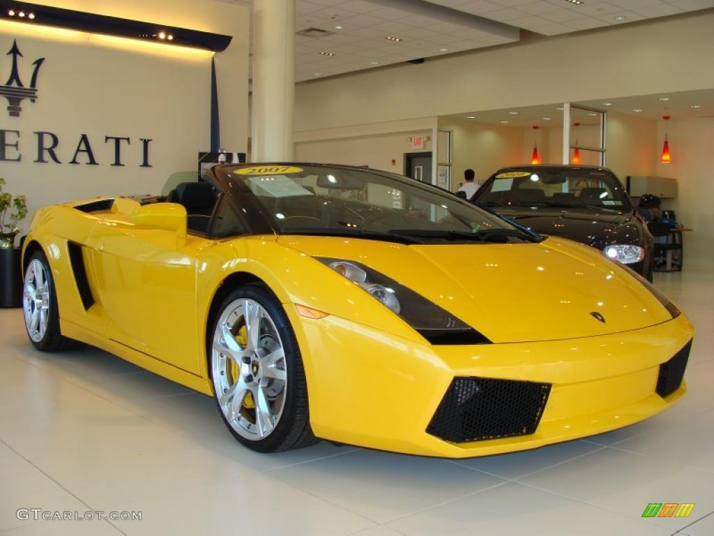Giallo Halys (Yellow) 2007 Lamborghini Gallardo Spyder Exterior Photo #39215734