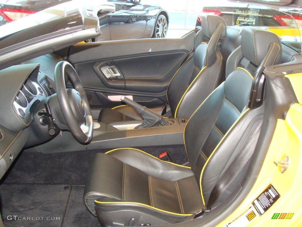 Nero Perseus Interior 2007 Lamborghini Gallardo Spyder Photo #39215858