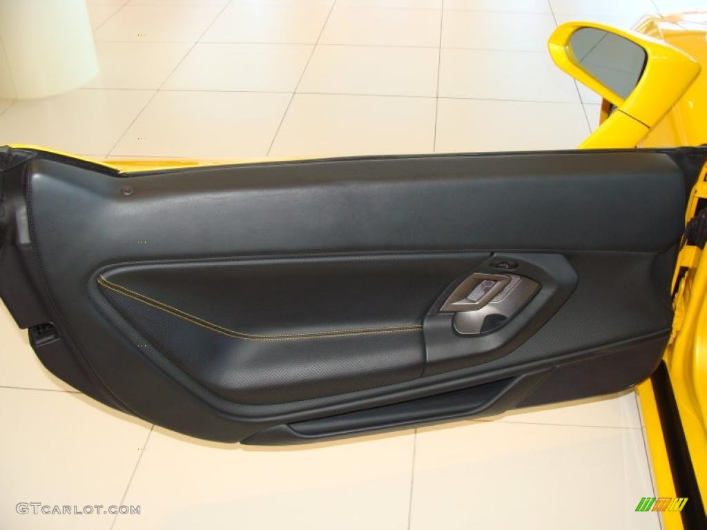 2007 Lamborghini Gallardo Spyder Nero Perseus Door Panel Photo #39215882