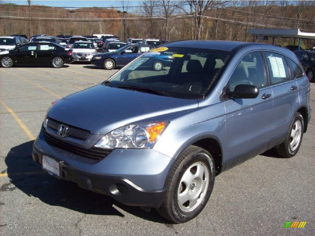 2008 CR-V LX 4WD - Glacier Blue Metallic / Gray photo #17