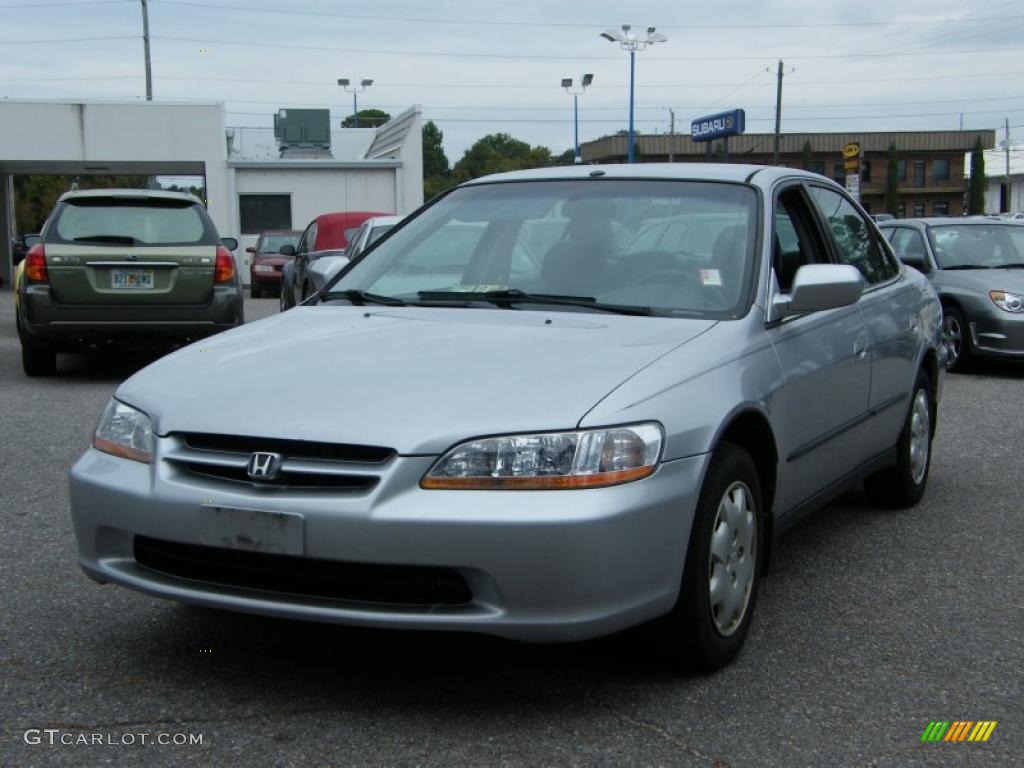 2000 Accord LX Sedan - Satin Silver Metallic / Lapis photo #1