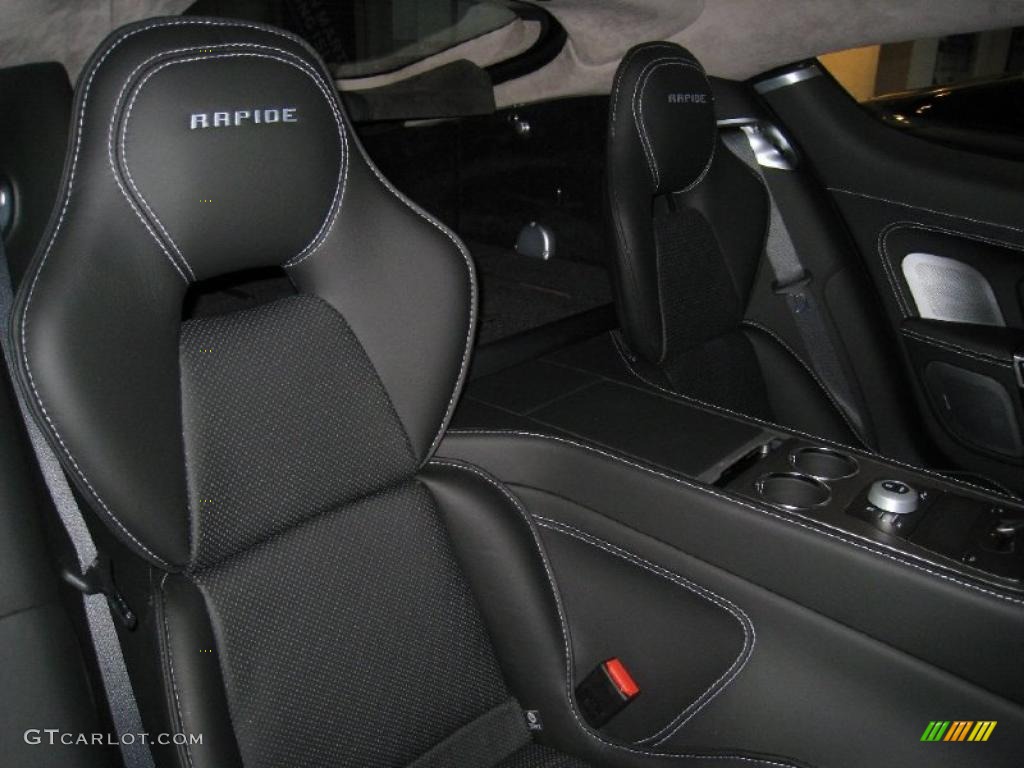 Obsidian Black Interior 2011 Aston Martin Rapide Sedan Photo #39219314