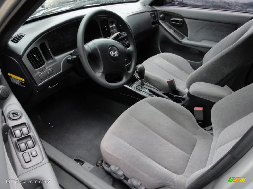 2004 Elantra GLS Sedan - Sterling Silver / Gray photo #6
