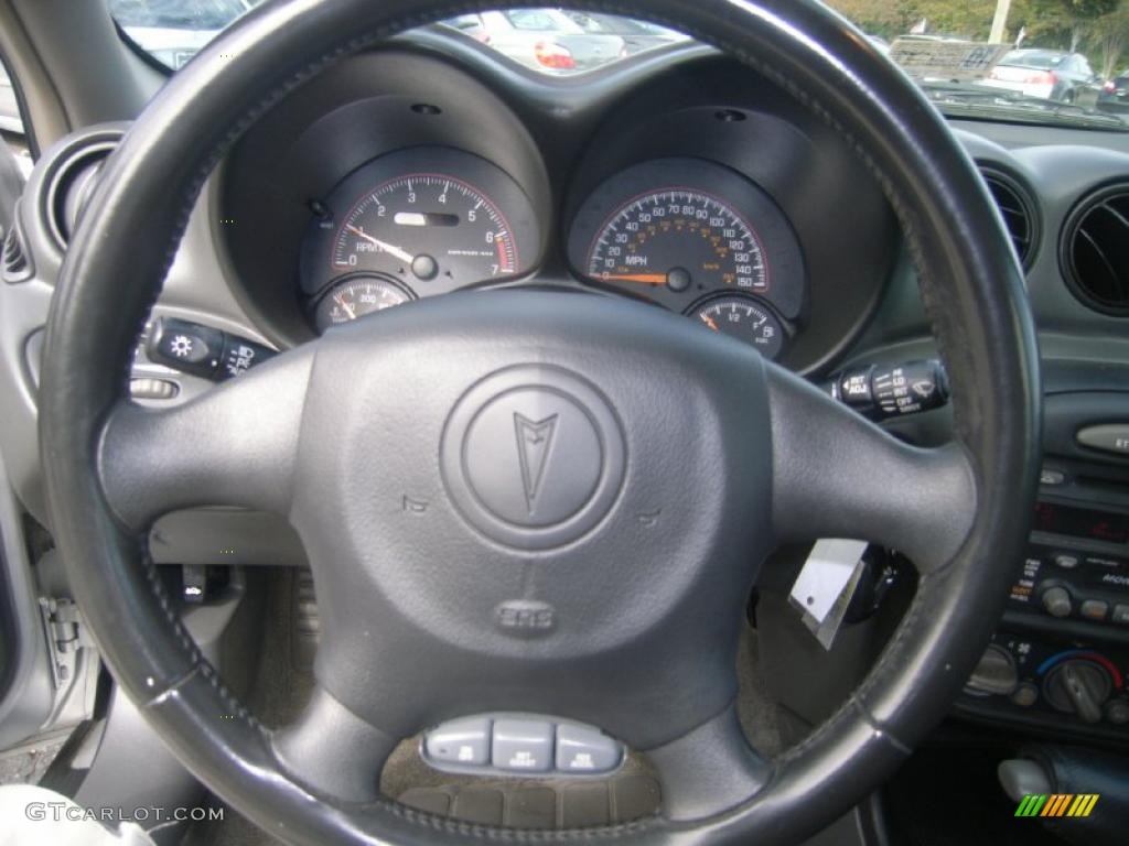 2003 Pontiac Grand Am GT Sedan Dark Pewter Steering Wheel Photo #39220178