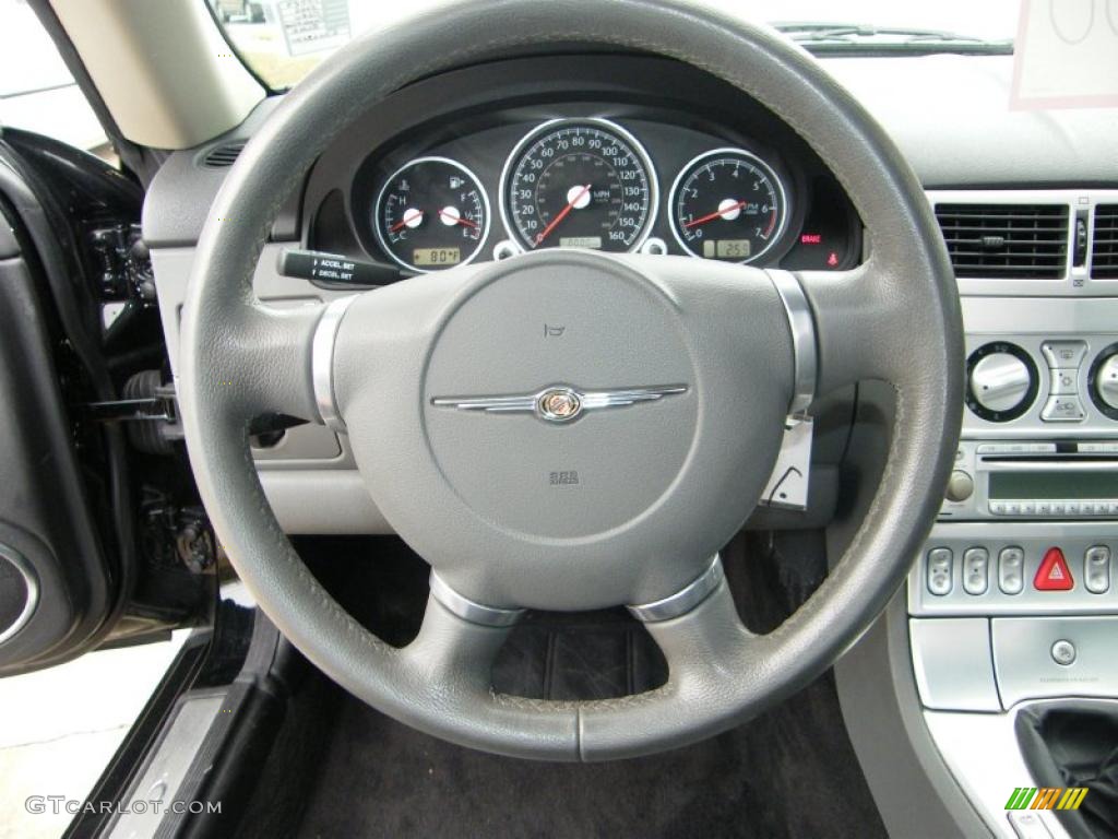 2006 Chrysler Crossfire Limited Roadster Dark Slate Gray Steering Wheel Photo #39220186
