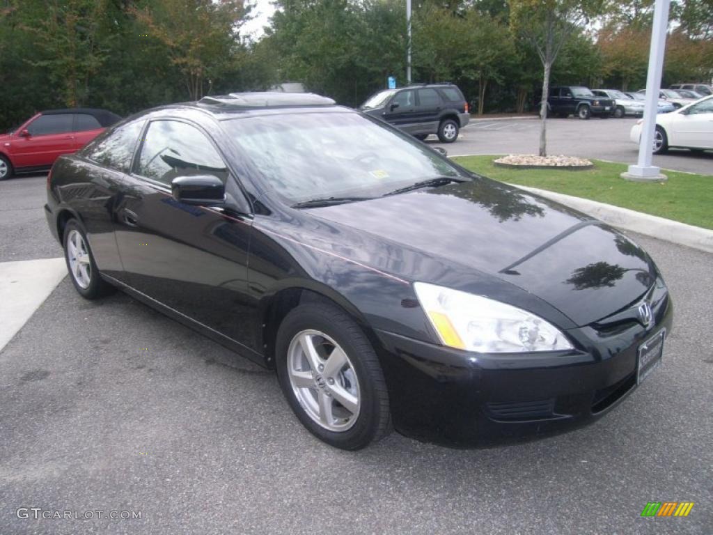 2003 Accord EX Coupe - Nighthawk Black Pearl / Black photo #7