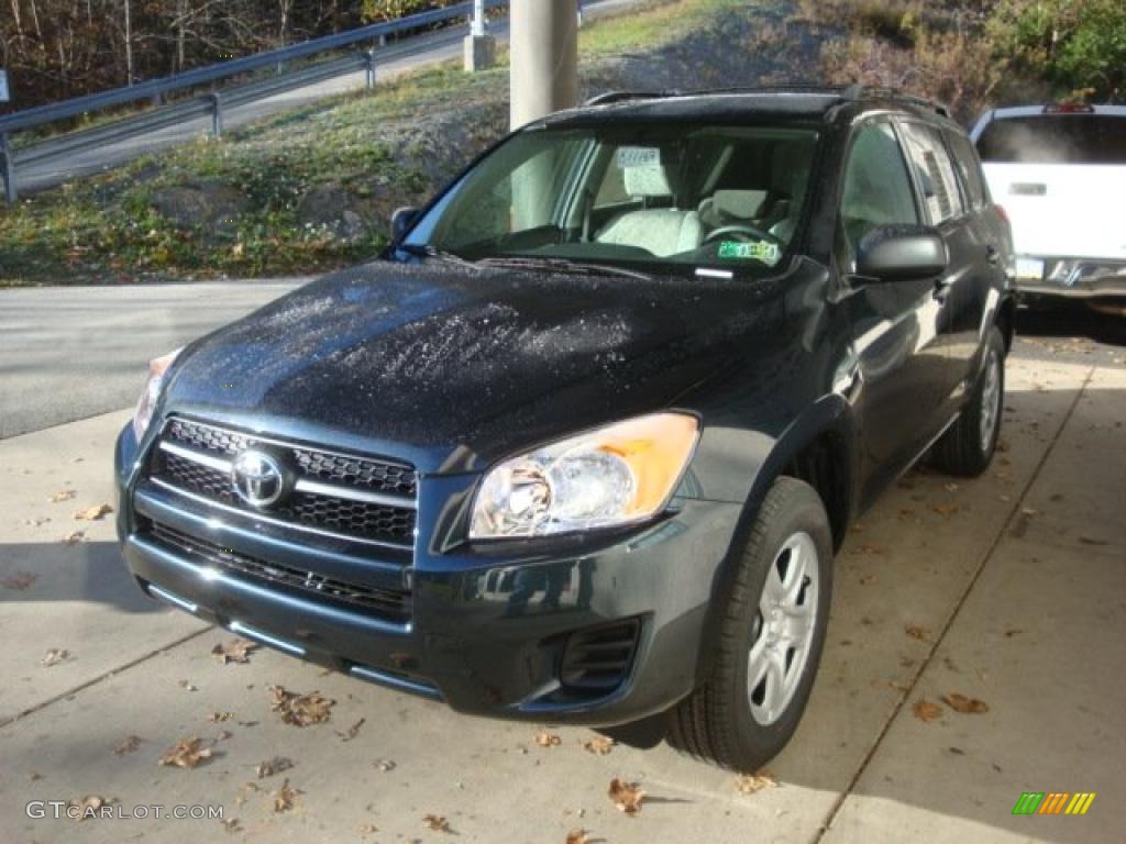 2011 RAV4 I4 4WD - Black Forest Metallic / Ash photo #4