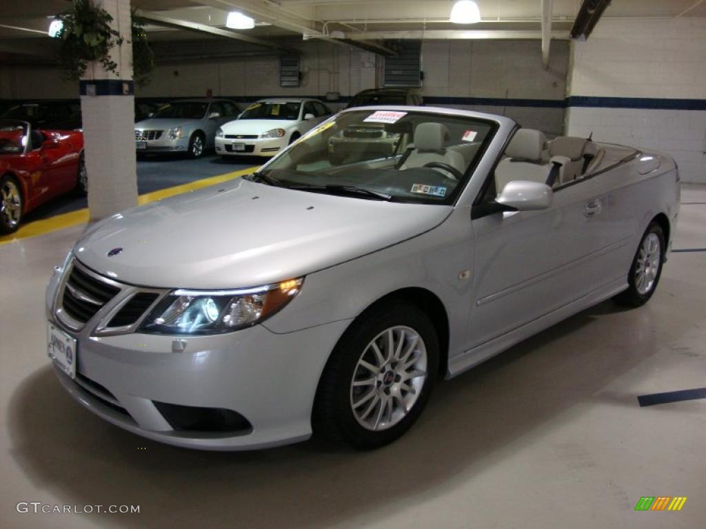 Snow Silver Metallic 2008 Saab 9-3 2.0T Convertible Exterior Photo #39222374