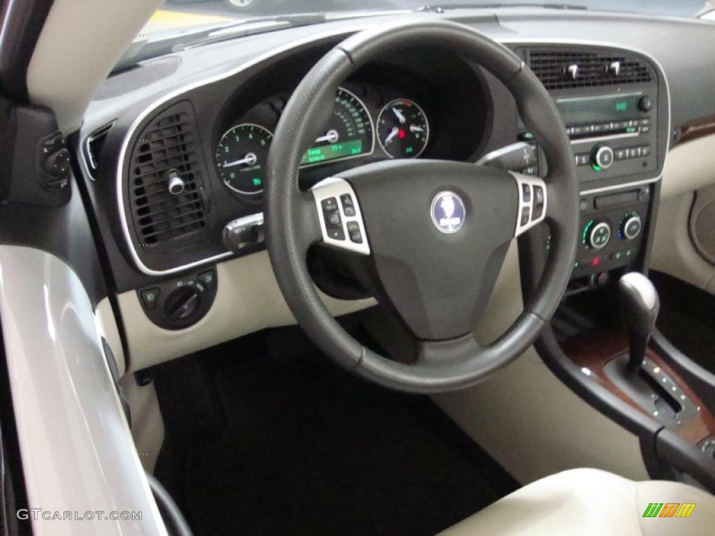 2008 Saab 9-3 2.0T Convertible Parchment Dashboard Photo #39222506