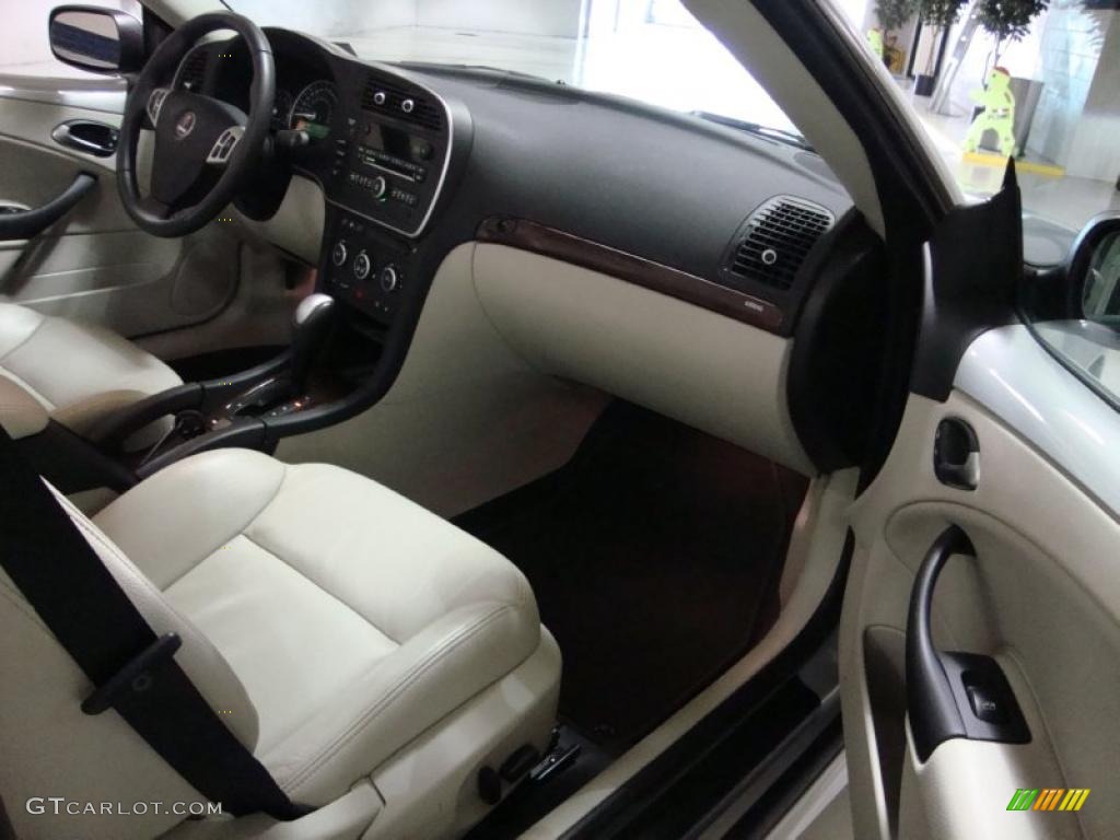2008 Saab 9-3 2.0T Convertible Parchment Dashboard Photo #39222598