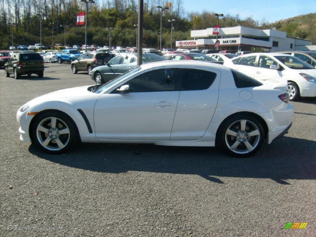 2005 RX-8  - Whitewater Pearl / Black/Chaparral photo #4