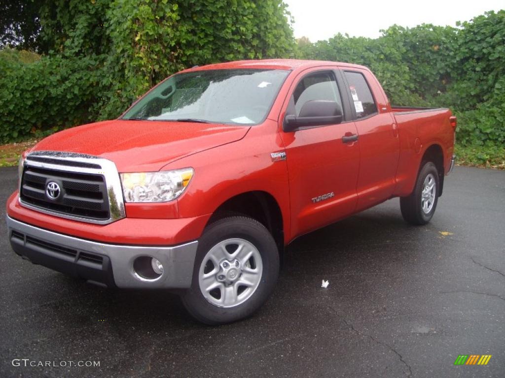 Barcelona Red Metallic 2011 Toyota Tundra SR5 Double Cab 4x4 Exterior Photo #39222718