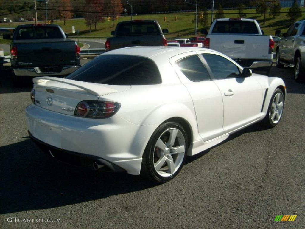 2005 RX-8  - Whitewater Pearl / Black/Chaparral photo #7