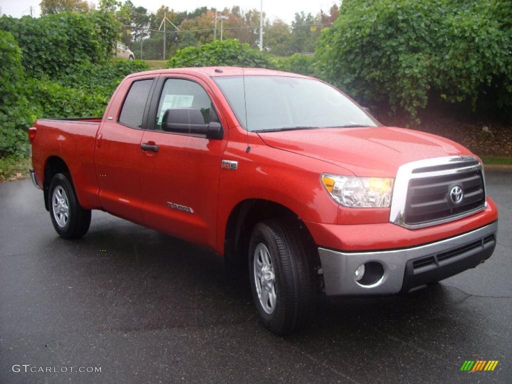 2011 Tundra SR5 Double Cab 4x4 - Barcelona Red Metallic / Graphite Gray photo #2