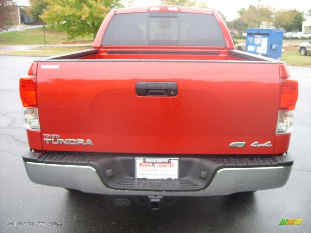 2011 Tundra SR5 Double Cab 4x4 - Barcelona Red Metallic / Graphite Gray photo #4