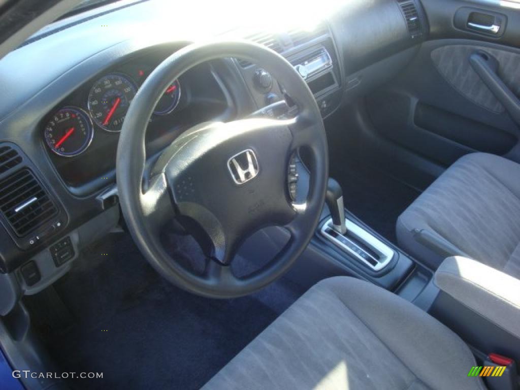 Gray Interior 2005 Honda Civic LX Sedan Photo #39223734