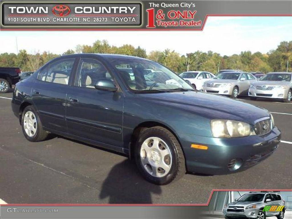 2003 Elantra GLS Sedan - Ocean Blue / Gray photo #1