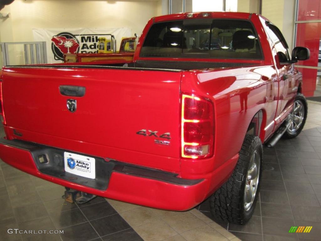 2005 Ram 1500 SLT Regular Cab 4x4 - Flame Red / Dark Slate Gray photo #8