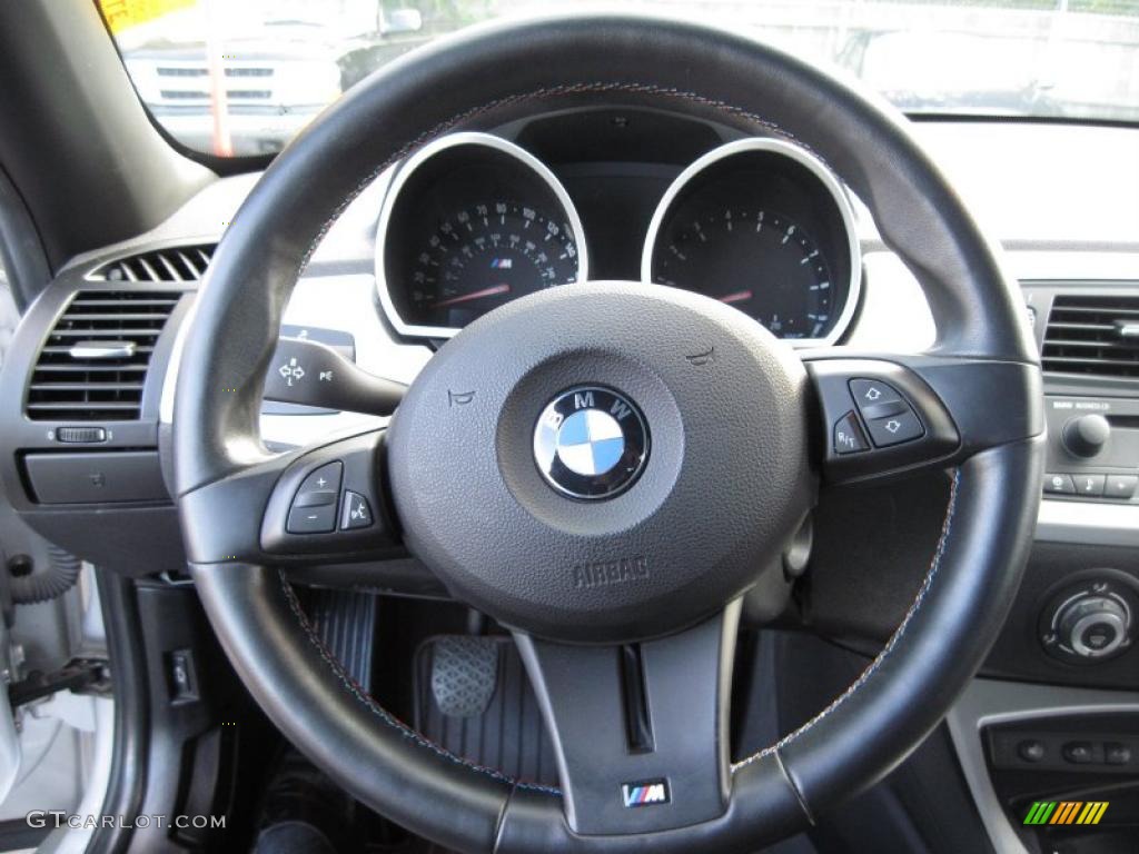 2006 BMW M Roadster Black Steering Wheel Photo #39225410