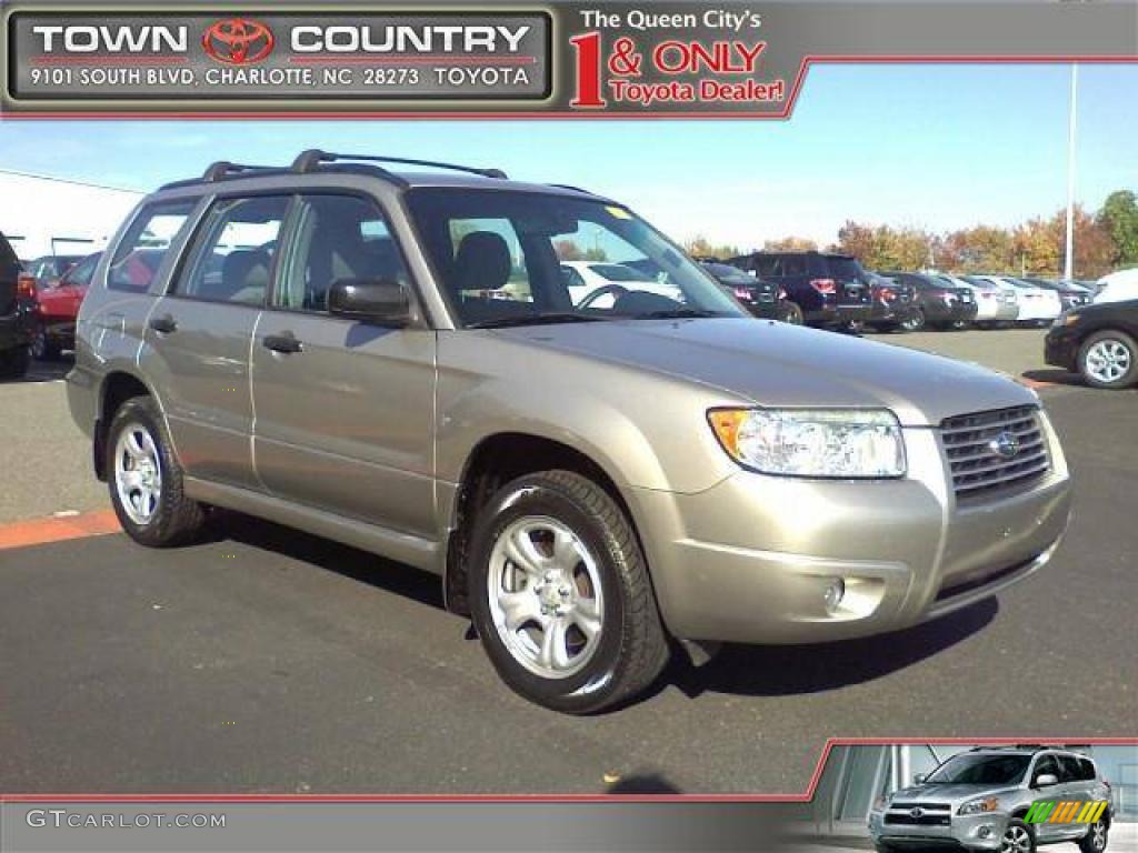2007 Forester 2.5 X - Champagne Gold Opal / Graphite Gray photo #1