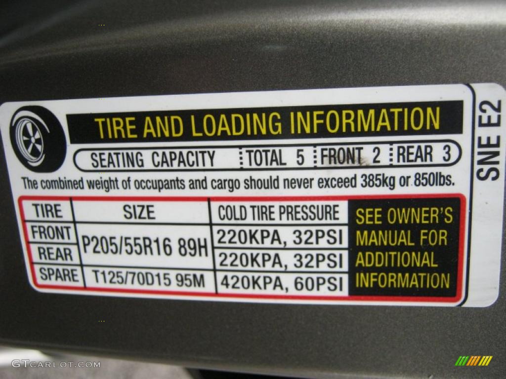 2006 Honda Civic EX Sedan Info Tag Photo #39225994