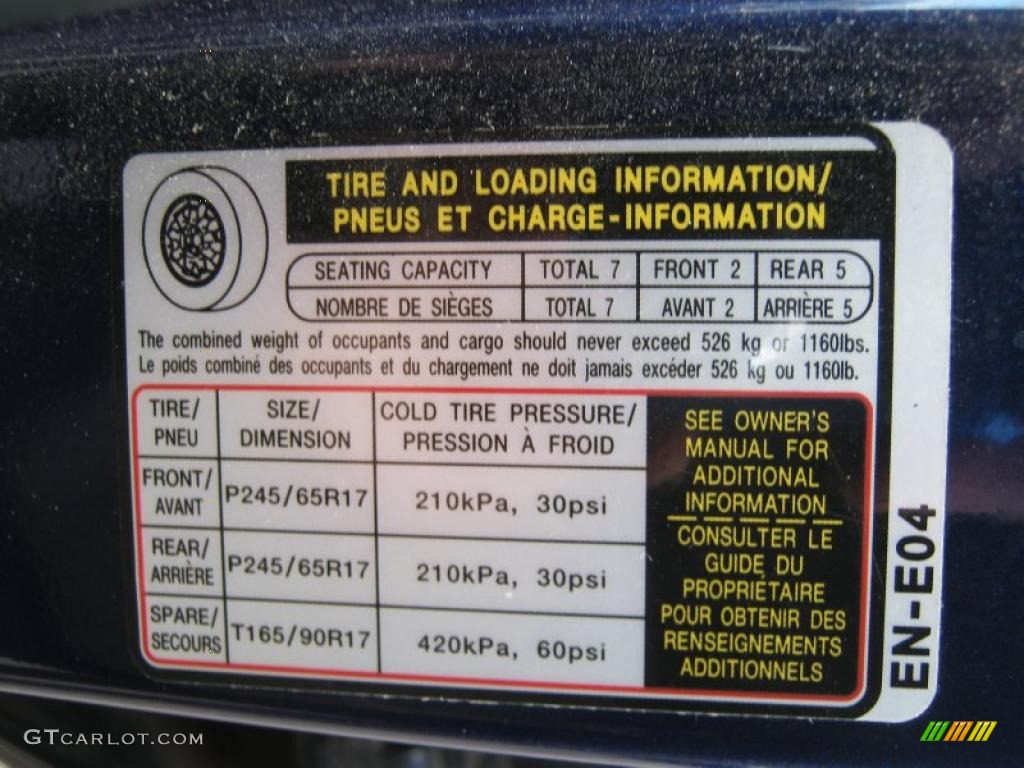 2007 Hyundai Veracruz GLS Info Tag Photos