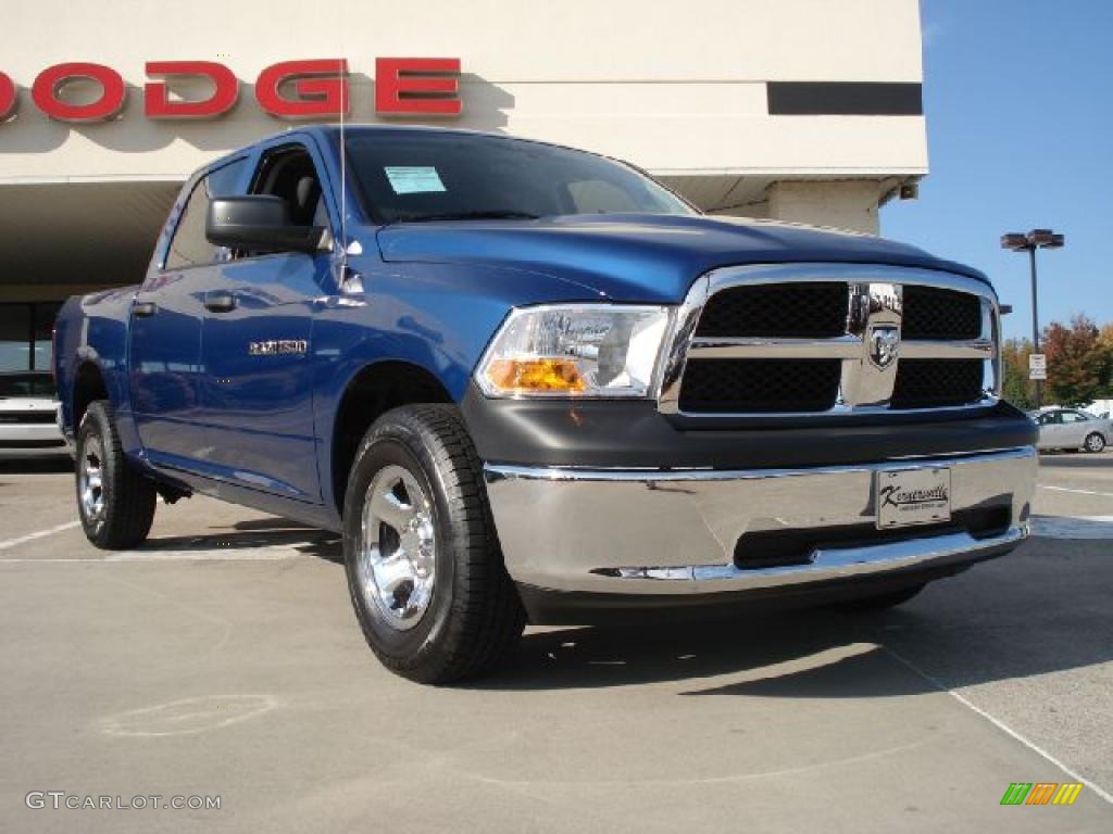 2011 Ram 1500 ST Crew Cab 4x4 - Deep Water Blue Pearl / Dark Slate Gray/Medium Graystone photo #1