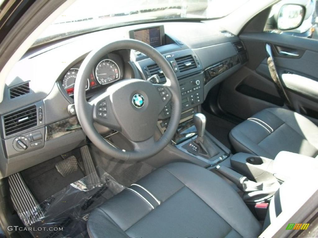 Black Interior 2010 BMW X3 xDrive30i Photo #39228650