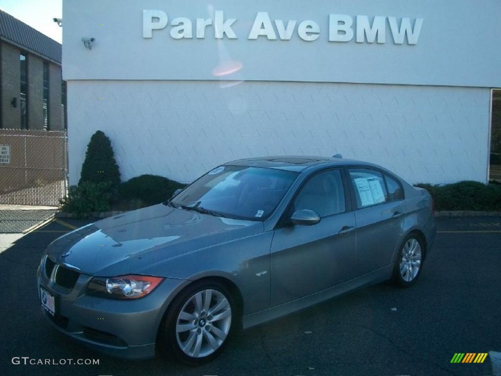 2007 3 Series 328i Sedan - Arctic Metallic / Grey photo #1