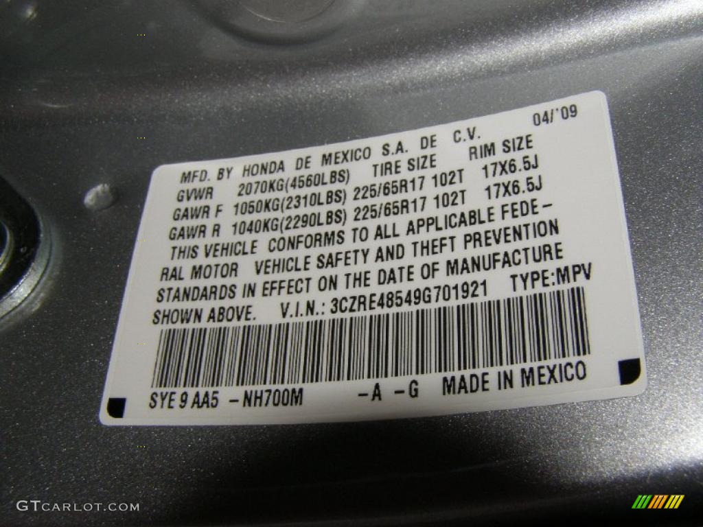 2009 CR-V EX 4WD - Alabaster Silver Metallic / Black photo #23