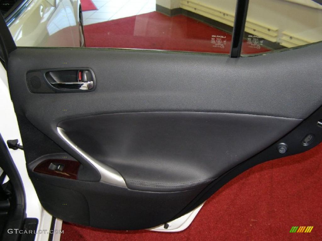 2008 Lexus IS 250 Black Door Panel Photo #39230082