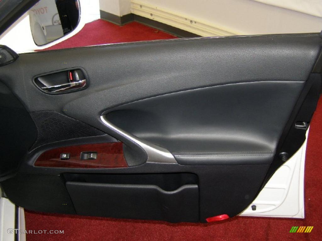 2008 Lexus IS 250 Black Door Panel Photo #39230114