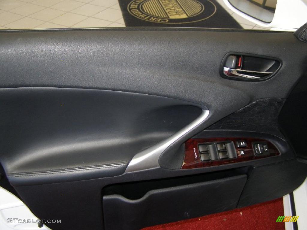 2008 Lexus IS 250 Black Door Panel Photo #39230198