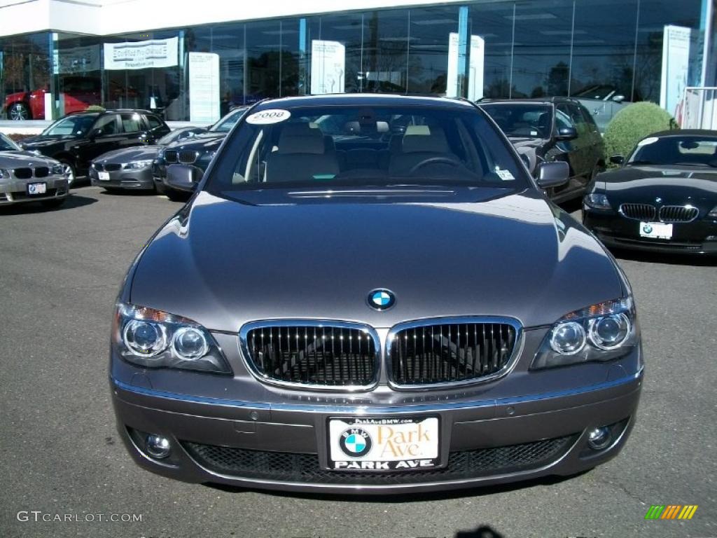 2008 7 Series 750i Sedan - Sterling Grey Metallic / Cream Beige photo #2