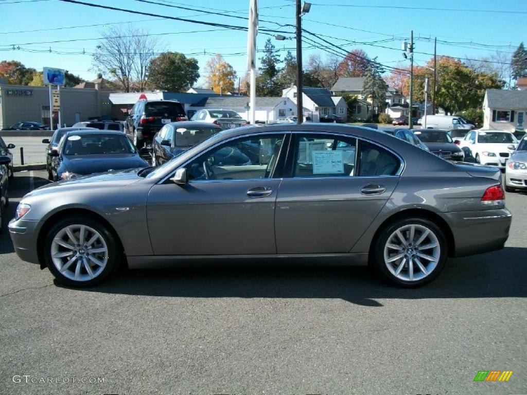 2008 7 Series 750i Sedan - Sterling Grey Metallic / Cream Beige photo #8