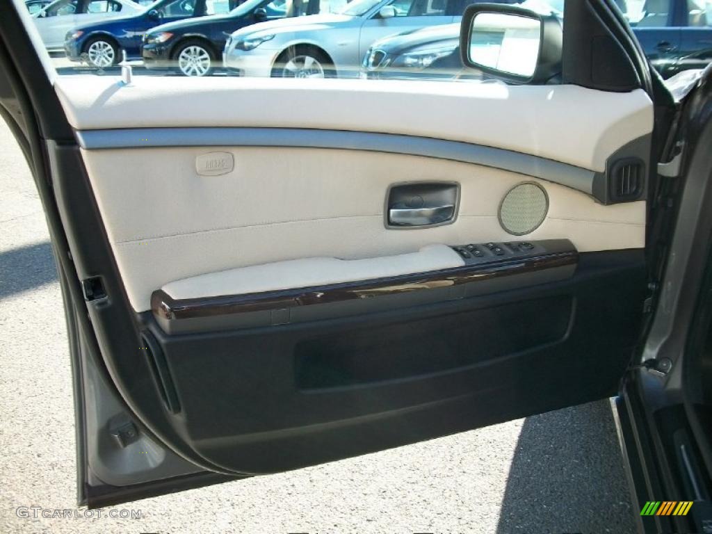 2008 7 Series 750i Sedan - Sterling Grey Metallic / Cream Beige photo #9