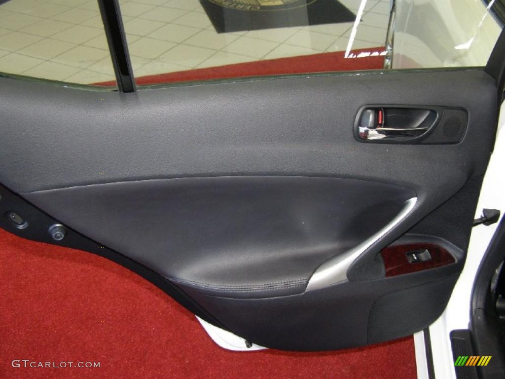 2008 Lexus IS 250 Black Door Panel Photo #39230342